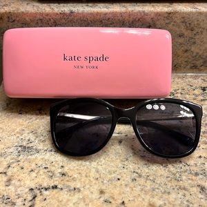 Kate Spade Gayla Black Rounded Cat-Eye Sunglasses GAYLAS-0807-BN